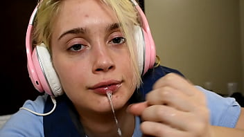 "I'm sorry I asked you to use a condom, sir. That was very selfish of me. My feelings and safety aren't important." Submissive teen with braces Anastasia Knight talks to dirty old man Joe Jon while sucking his cock